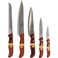 Prestige Knife Set Of 6 Pieces With Wooden Stand-Brown&amp;Silver