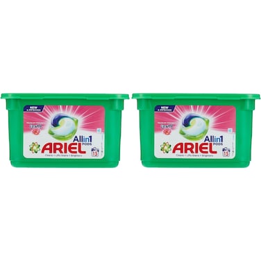 3In1 Pods With A Touch Of Downy Freshness, Ariel Liquid Detergent Capsules, Powerful Stain Remover Detergent, Pack Of 2 X 15 Pods