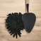 AKDC Plastic Dust Cotton Cloth Brush Bomboo Handle 34cm-Black