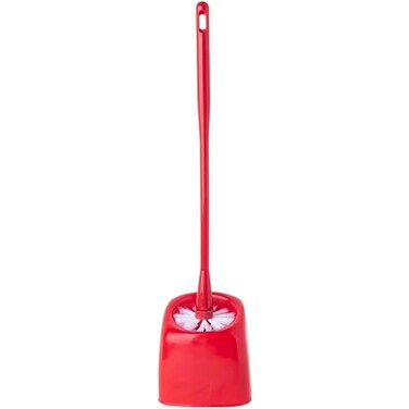 Liao Plastic Toilet Brush and Holder 53cm-Red