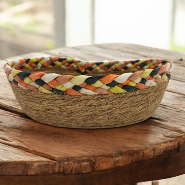 AKDC Storage Oval Basket for Nursery Decor Organizer Bins Storage Basket 25cmX19cmX9cm (Medium)