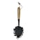AKDC Plastic Dust Cotton Cloth Brush Bomboo Handle 34cm-Black