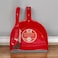 Perfect Home Plastic Dustpan And Brush 34cm-Red
