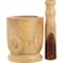Raj Wooden Mortar And Pestle Set WMO002 Garlic Crusher Manual Spices Grinder 10.5CM