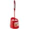 Liao Cleaning Silicone Toilet Brush with Holder Ergonomic Handle 42cm - Red