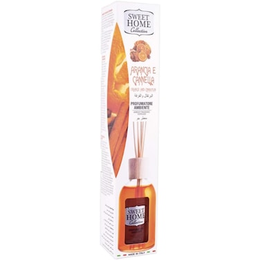Sweet Home Ambient Fragrance Orange &amp; Cinnamon Reed Diffuser - 100ml Made In Italy