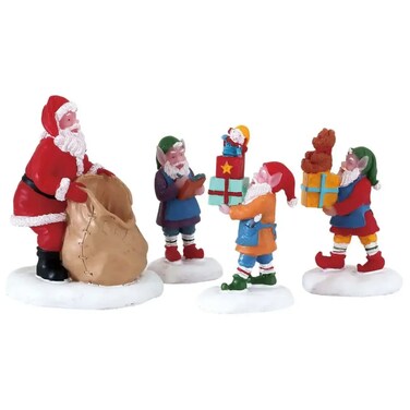 Christmas Lemax Christmas Village Present Pocession Festive Decor Set (4 Pc.)