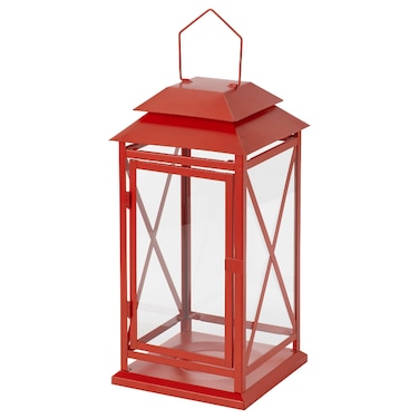 Christmas Lantern For Pillar Candle In/Out Bright Red 44 Cm