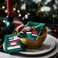 Christmas Paper Napkin Santa Claus Pattern Green 33X33 Cm 30 Pack
