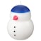Christmas Unscented Pillar Candle Snowman White 12 Cm