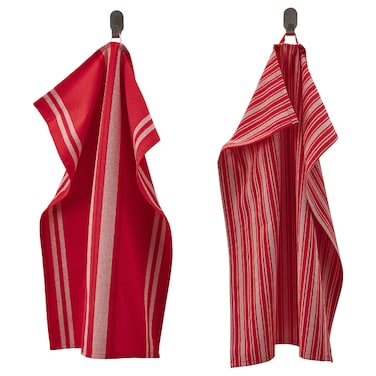 Christmas Tea Towel Mixed Patterns Red/White 50X70 Cm 2 Pack