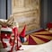 Christmas Door Mat Striped Coir/Red 50X90 Cm