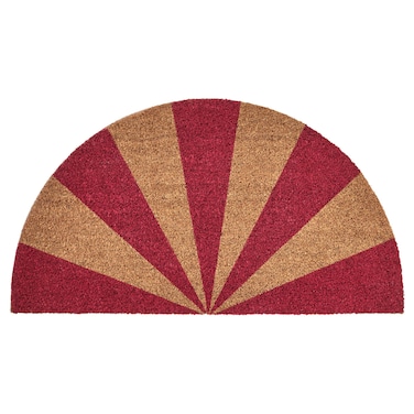 Christmas Door Mat Striped Coir/Red 50X90 Cm
