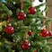 Christmas Tree Ornament Bauble Glass/Red 6 Cm 8 Pack
