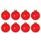 Christmas Tree Ornament Bauble Glass/Red 6 Cm 8 Pack