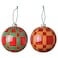 Christmas Tree Ornament Bauble Red/Green 15 Cm 2 Pack