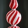 Christmas Top Spire Glass Red/White 28 Cm