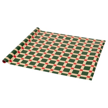Christmas Gift Wrap Roll Double Sided Multicolour/Red 3X0.7 M/2.10 M&sup2;