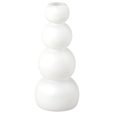 Christmas Vase Frosted Glass/White 32 Cm
