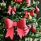 Christmas Tree Ornament Set Of 8 Bow Red
