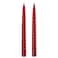 Christmas Unscented Taper Candle Spiral Red 25 Cm 2 Pack