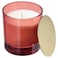 Christmas Scented Candle In Glass With Lid Orange And Clove/Red 40 Hr