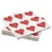 Christmas Paper Napkin Heart White/Red 33X33 Cm 30 Pack