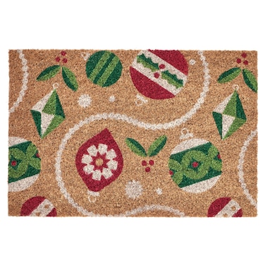 Christmas Door Mat Christmas Bauble Patterned Coir/Multicolour 40X60 Cm
