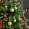 Christmas Tree Ornament Set Of 32 Bauble Mixed Shapes/Red Gold-Colour