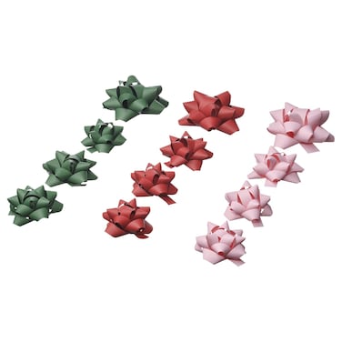 Christmas Gift Bow Set Of 12 Mixed Colours/Mixed Sizes