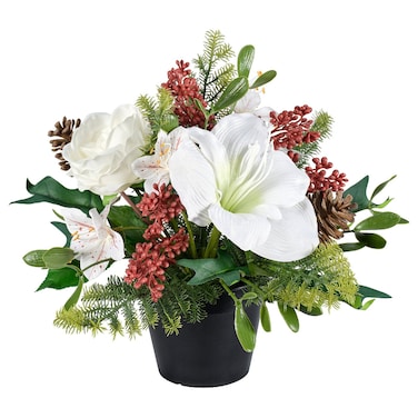 Christmas Artificial Potted Plant In/Outdoor Arrangement 12 Cm