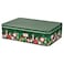 Christmas Tin With Lid Green 29X20X8 Cm