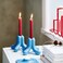 Christmas Unscented Taper Candle Spiral Red 25 Cm 2 Pack
