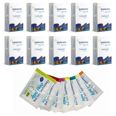Pack Of 10 Kamagra Ajanta Oral Jelly Pack 100Mg