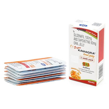 Kamagra Oral Jelly Week Pack 7X5Gm Sachets 2 In 1 (100Mg)