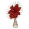 Christmas Atmosphera Metal Poinsettia Tree Topper (25 Cm, Red)