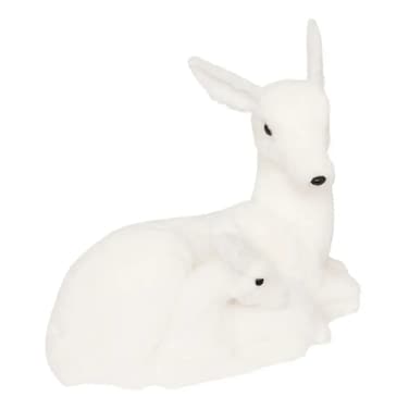 Christmas Atmosphera Fur Reindeer With Baby Decor (1 Pc, 42 Cm)