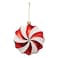 Christmas Atmosphera Red &amp; White Spiral Tree Ornament (9.8 X 4.4 X 11.5 Cm)