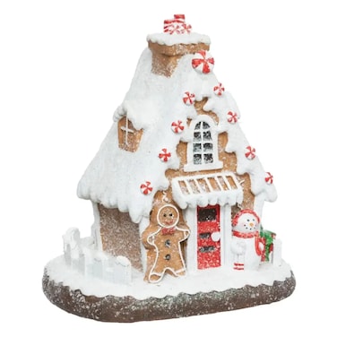 Christmas Atmosphera Polyresin Gingerbread House (26 X 20 X 28 Cm)
