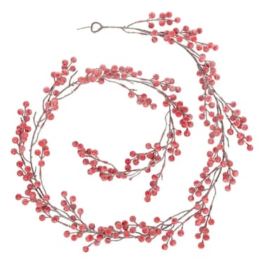 Christmas Atmosphera Red Berries Garland (8 X 3.5 X 190 Cm)