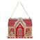 Christmas Atmosphera Wooden Gingerbread House Tree Decor (15 Cm, Red)