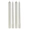 Christmas Atmosphera Glittery Twist Stick Candles Set (4 Pc, White)