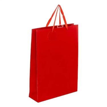 Christmas Atmosphera Glitter Large Gift Bag (Red, 33 X 45.5 Cm)