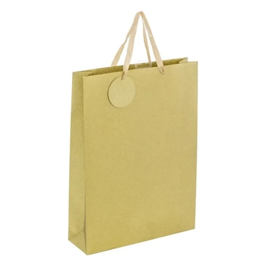 Christmas Atmosphera Glitter Large Gift Bag (Gold, 33 X 45.5 Cm)