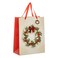 Christmas Atmosphera Christmas Wreath Print Medium Gift Bag (1 Pc, 26 X 32.4 Cm)