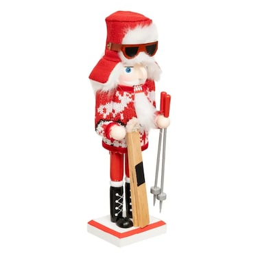 Christmas Atmosphera Skier Nutcracker Figure Decor (1 Pc, 25 Cm)