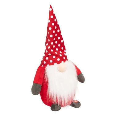 Christmas Feeric Battery-Operated Musical Gnome Figure With Motion (1 Pc, 24 Cm)