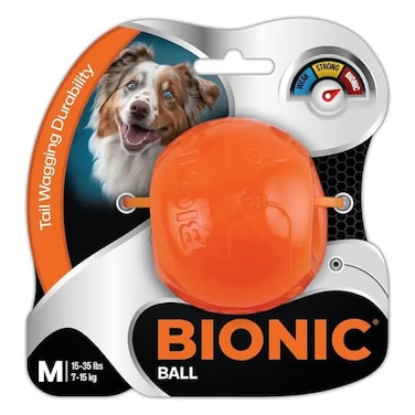 Christmas Hagen Bionic Medium Dog Ball (6.7 Cm, Orange)