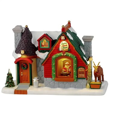Christmas Lemax Santa'S Snack Shack Festive Decor (4.5 V, H 13.9 X W 21.5 X D 10 Cm)