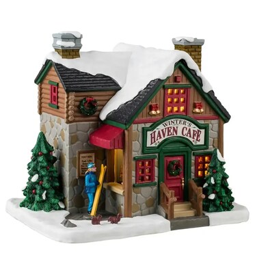 Christmas Lemax Winter'S Haven Cafe Vail Village Festive Decor (4.5 V, 17.7 X 13.6 X 15 Cm)
